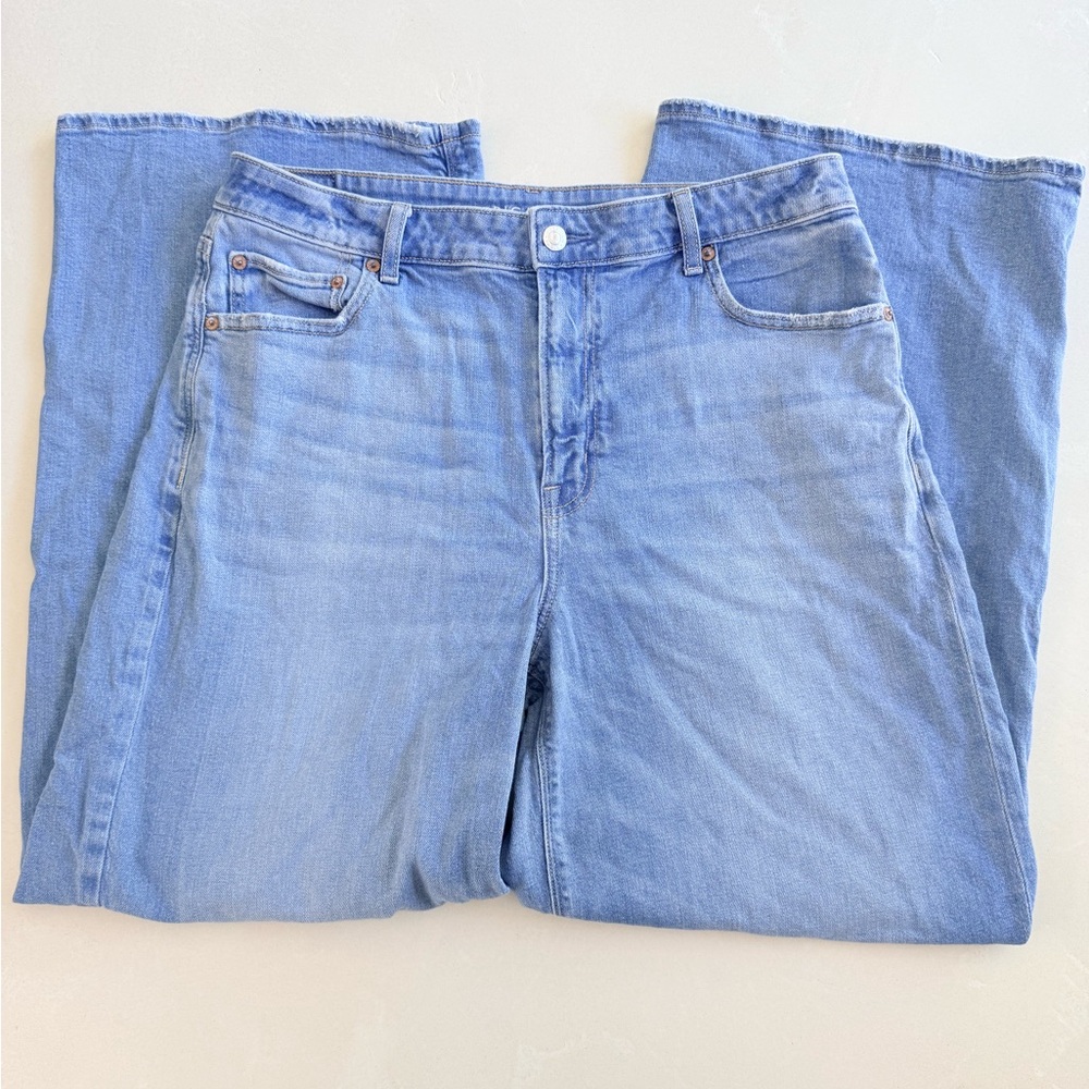 American Eagle Super High Rise Baggy Wide Leg Jean 12 - Picture 2 of 5
